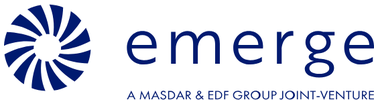 Emerge, a Masdar and EDF Group joint venture logo